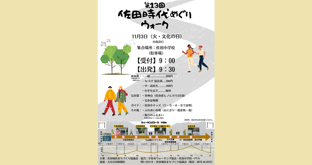 第13回 佐田時代めぐりウォーク（佐田地区まちづくり協議会）